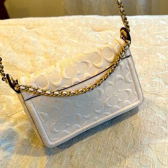 Winter white coach bag with gold - Picture 4 of 5